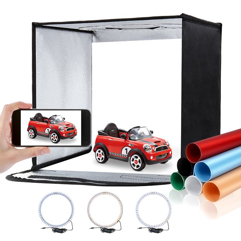 Photography Lighting And Backdrop Kits - 11.8x11.8inch Fold Photo Studio Light Box