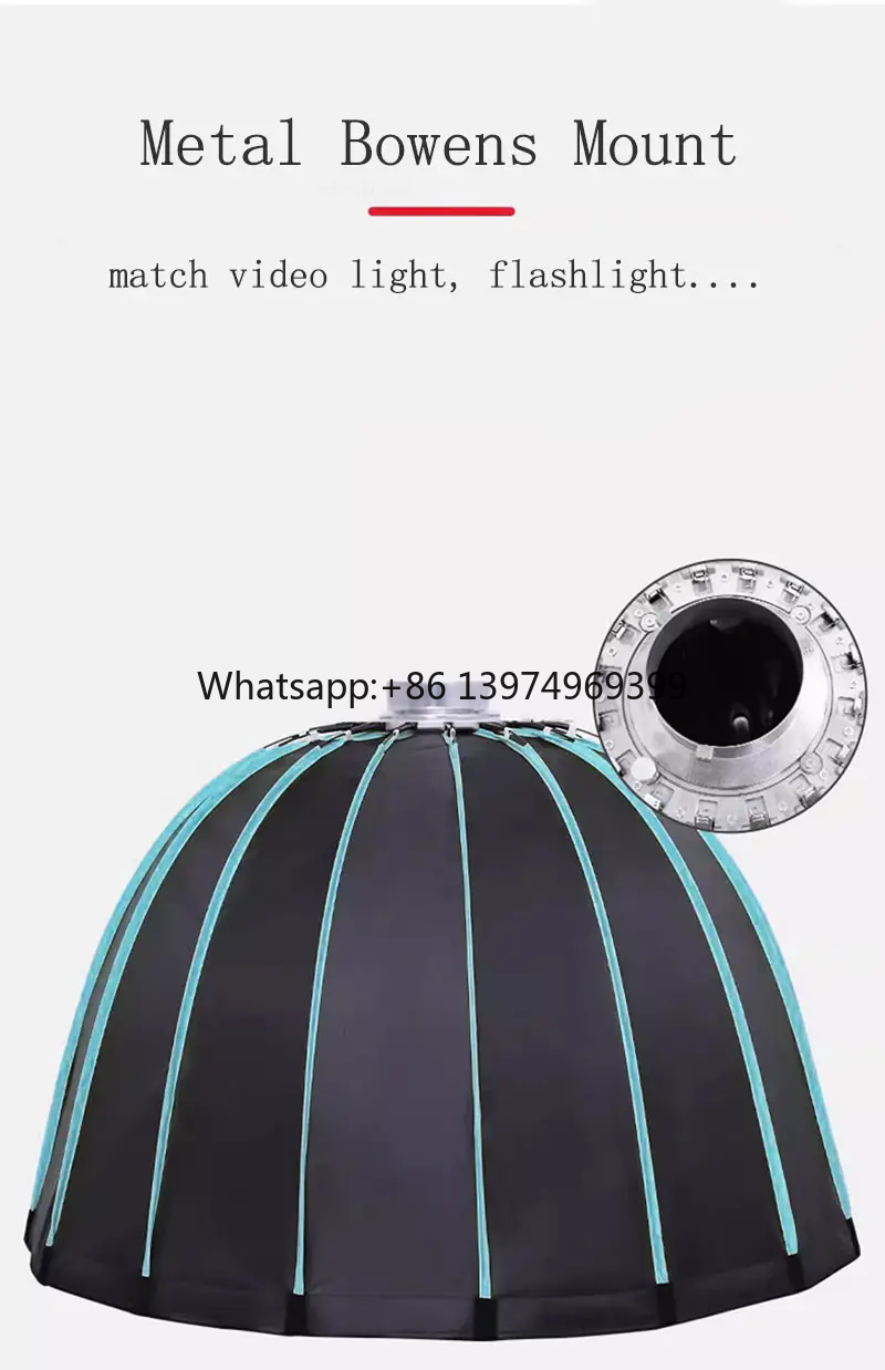 Photography Studio Lighting Set Up - Deep Parabolic Softbox 35in 90cm with
