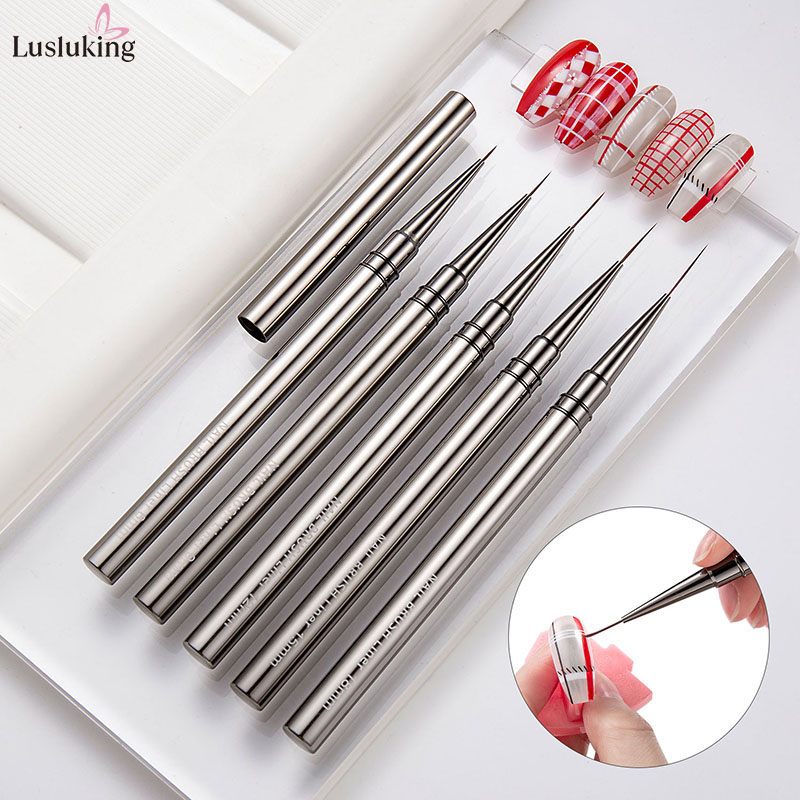Coloured Gel Set - 5PCS Nail Art Liner Brushes Hand