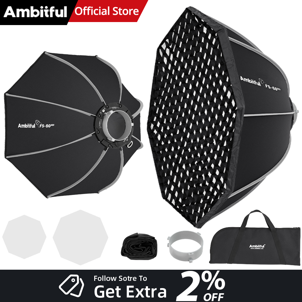 AMBITFUL FS60PROII Fast Setup  - Photography Studio Lighting Set Up recension och pris