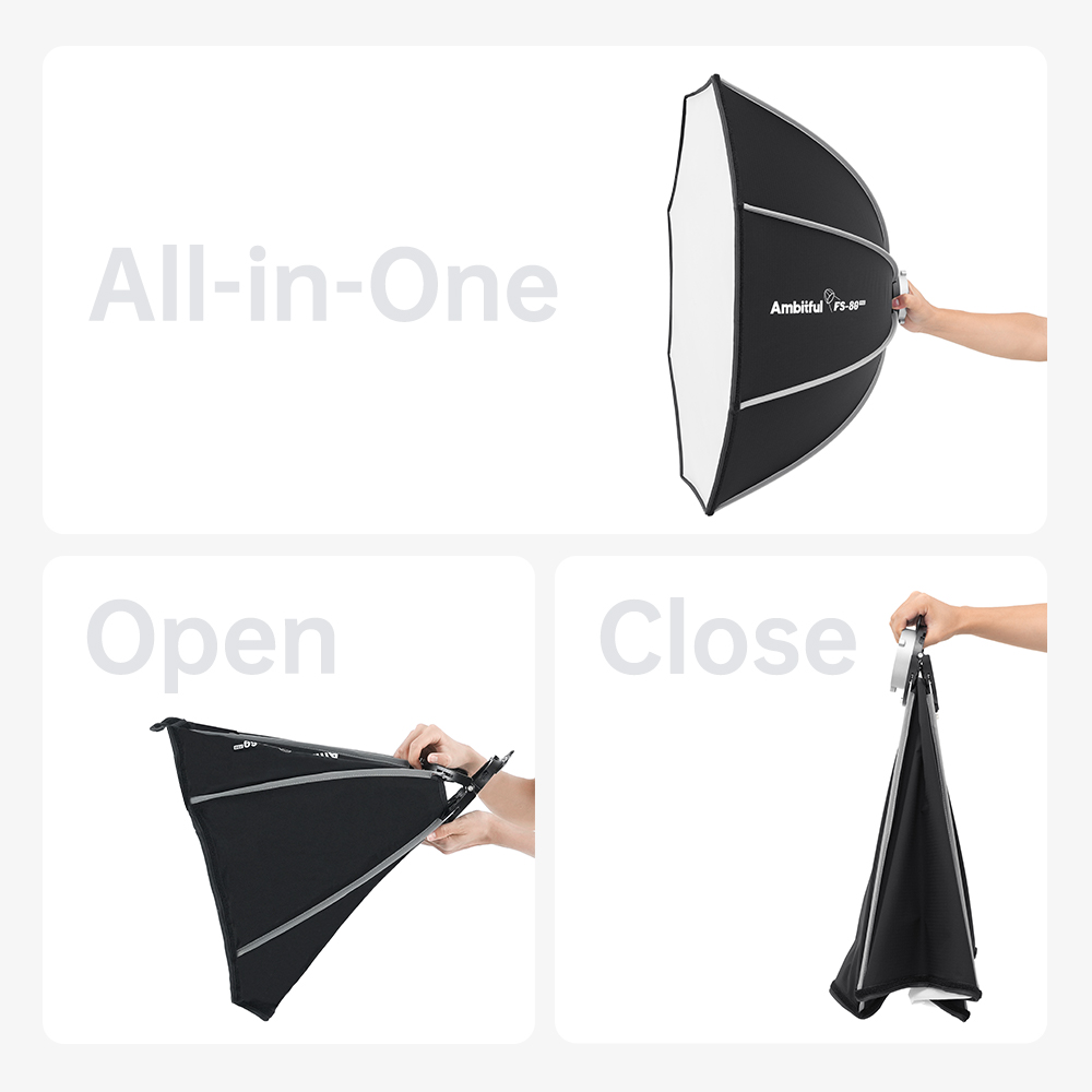 AMBITFUL FS60PROII Fast Setup  - Photography Studio Lighting Set Up recension och pris