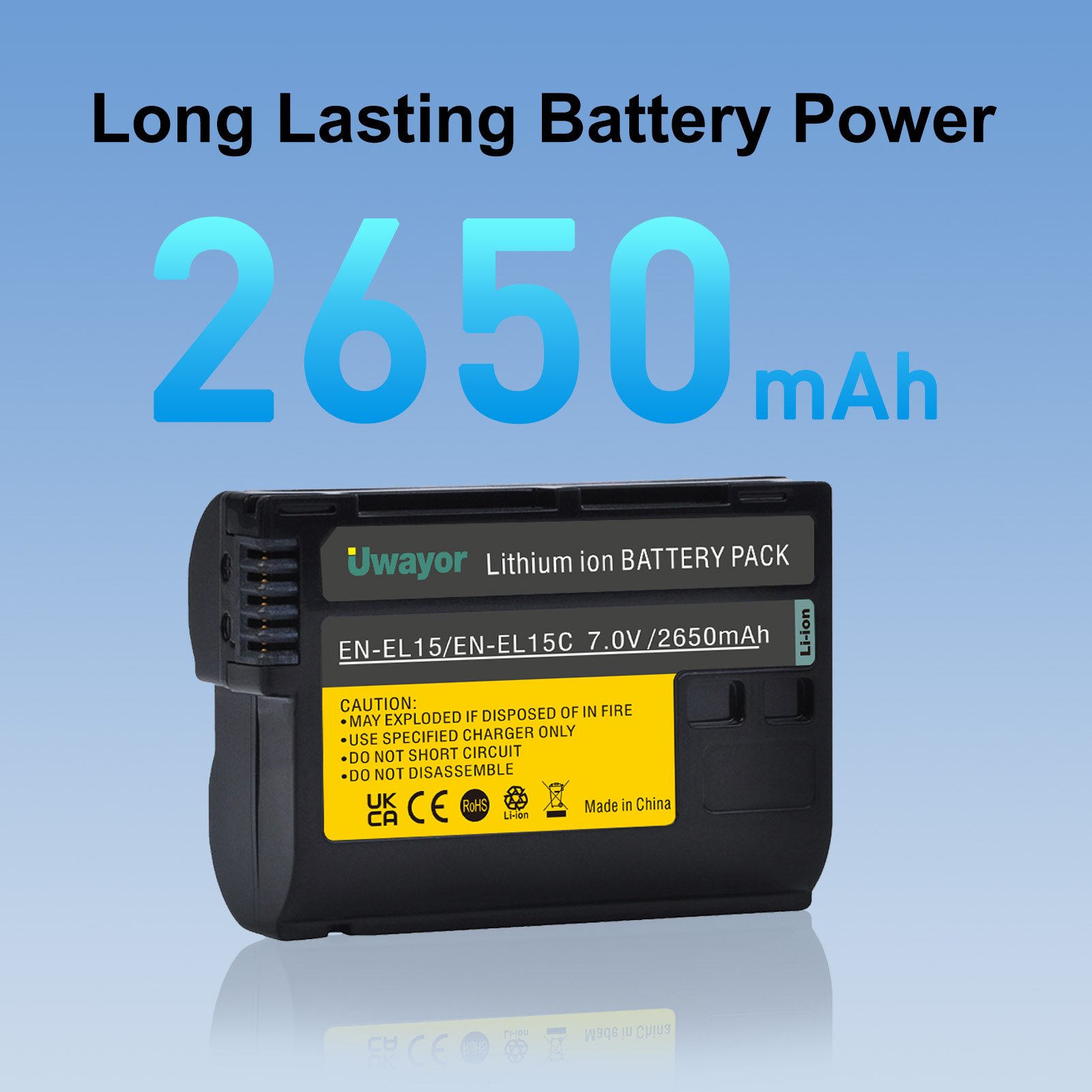 2650mAh Uwayor ENEL-15/ENEL15C - Nikon Camera Z6 Iii recension och pris