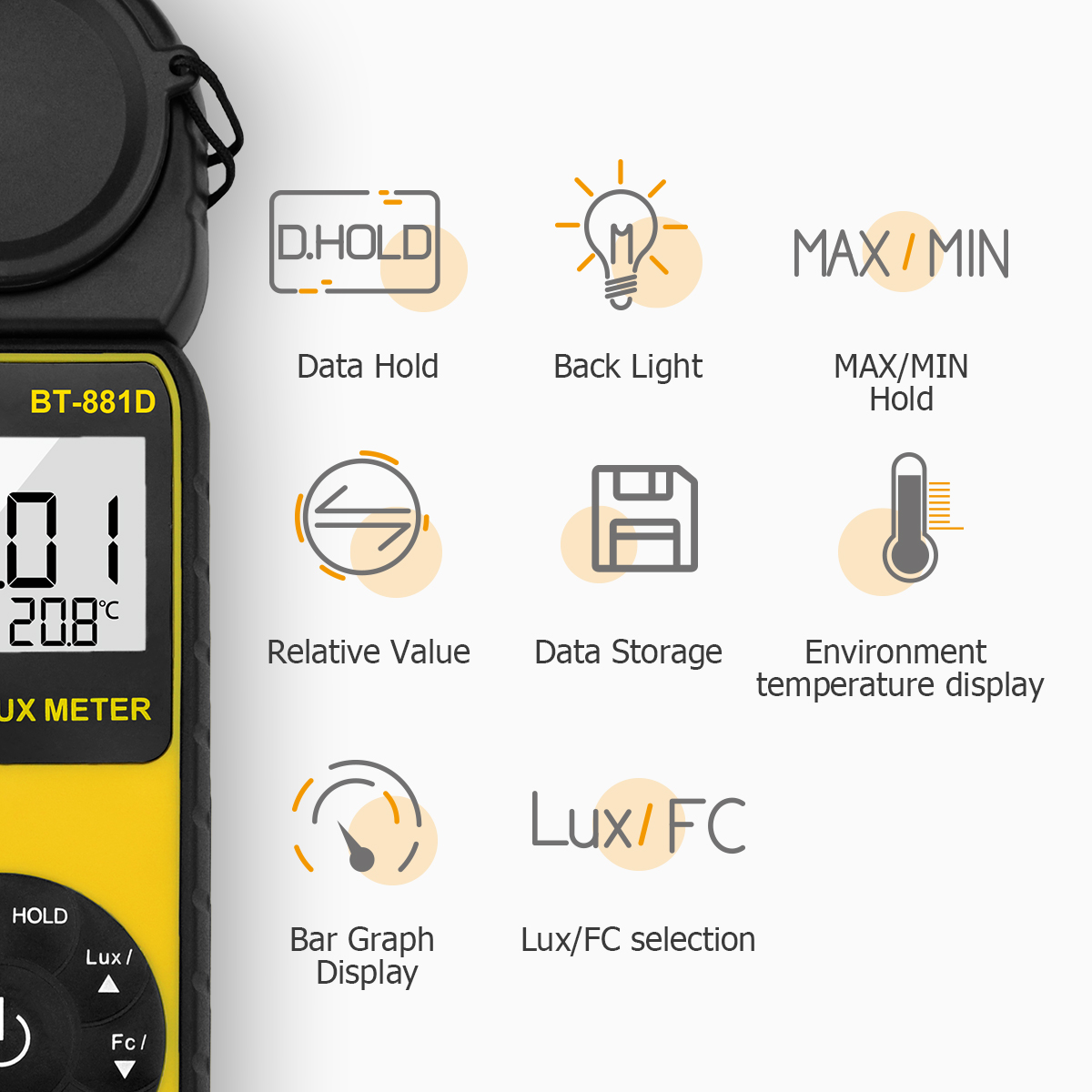 Digital Lux Meter 400,000 Lux  - Photography Lighting Handheld recension och pris