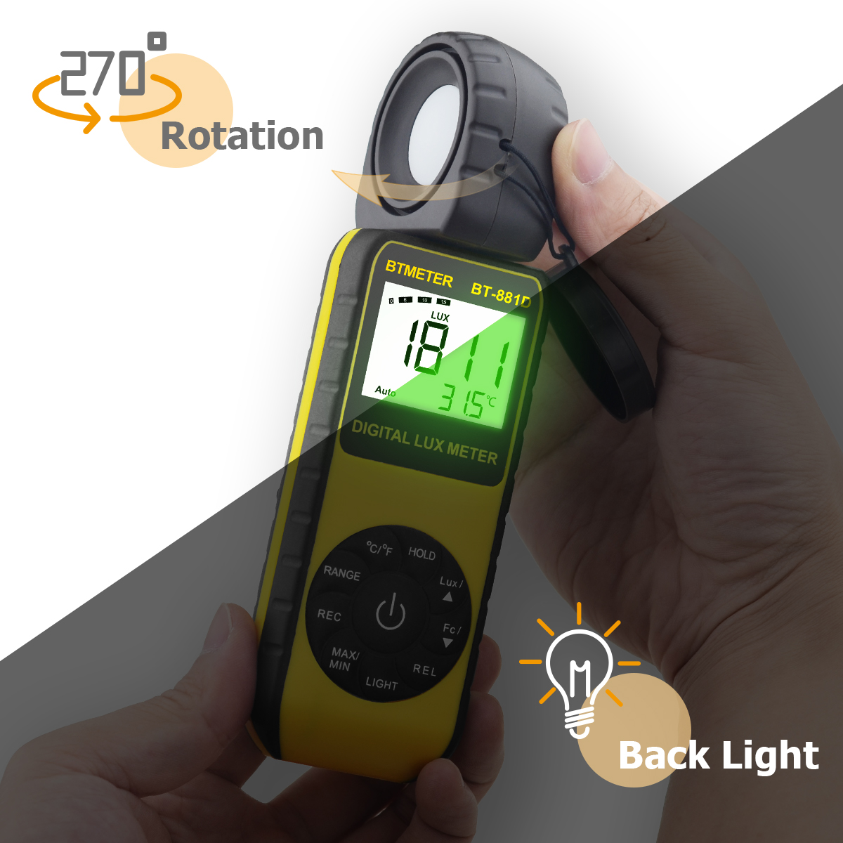 Digital Lux Meter 400,000 Lux  - Photography Lighting Handheld recension och pris