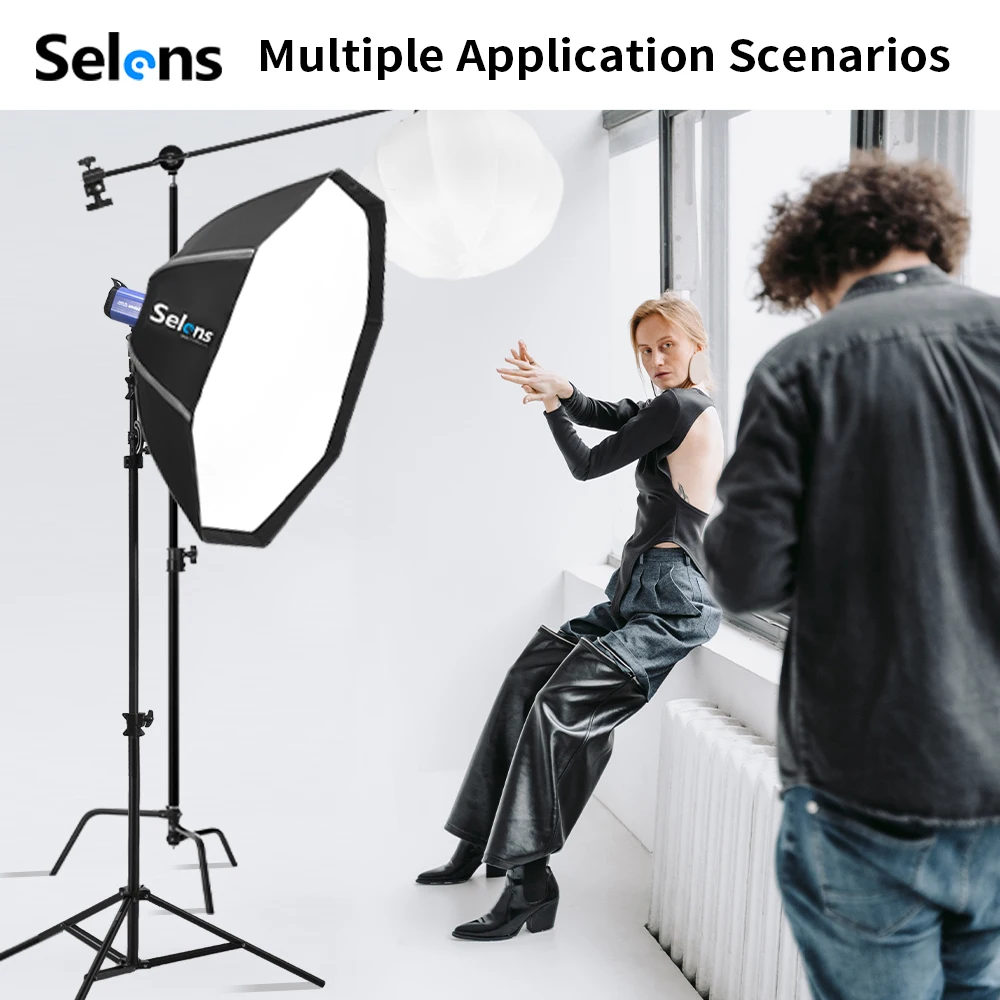 Selens 82/105cm Umbrella Softb - Photography Studio Lighting Set Up recension och pris