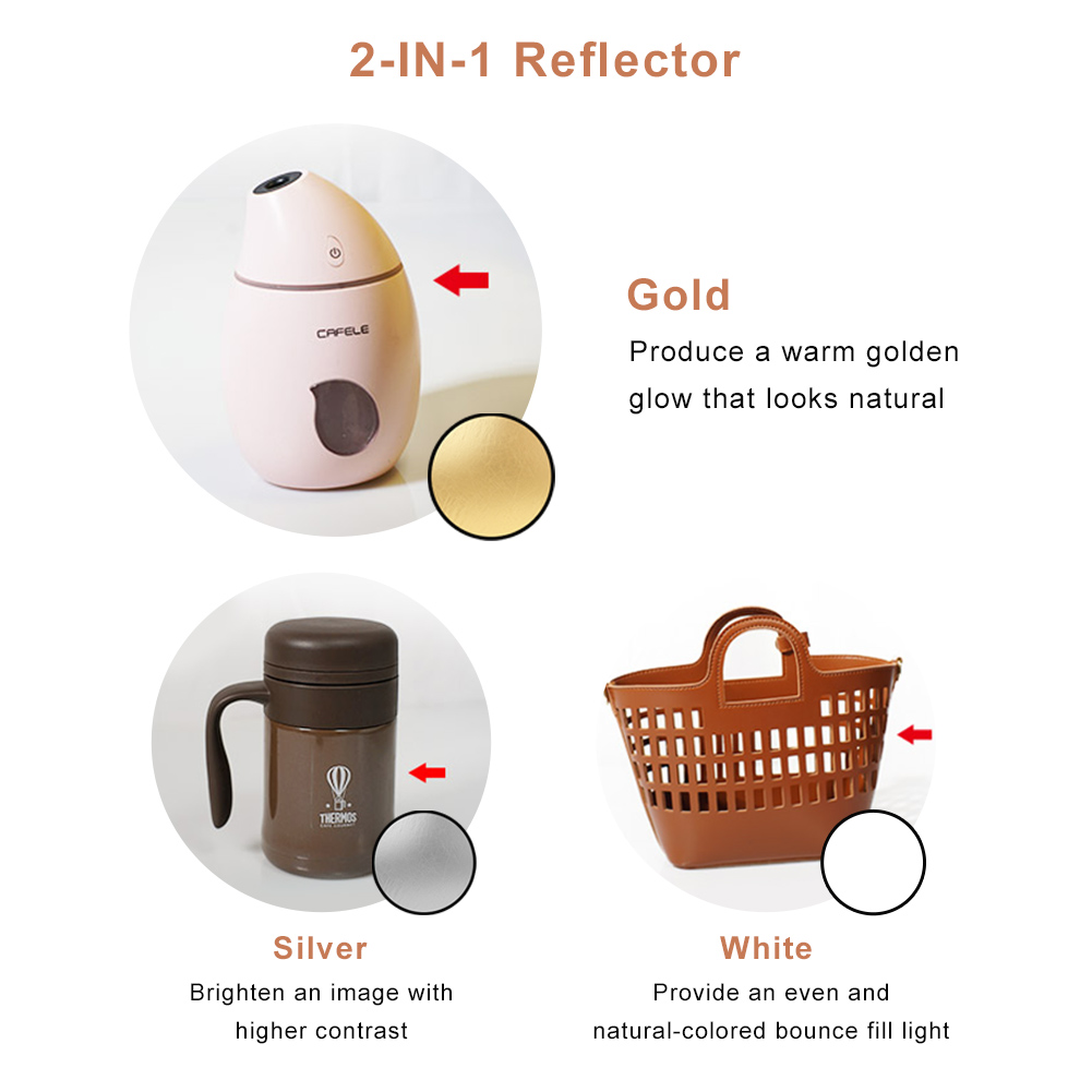 2in1 Round Portable Reflector  - Photography Lighting Handheld recension och pris