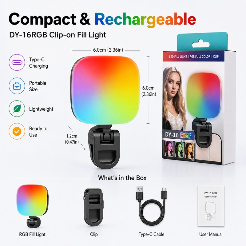 Portable RGB LED Fill Light Po - Photography Lighting Handheld recension och pris
