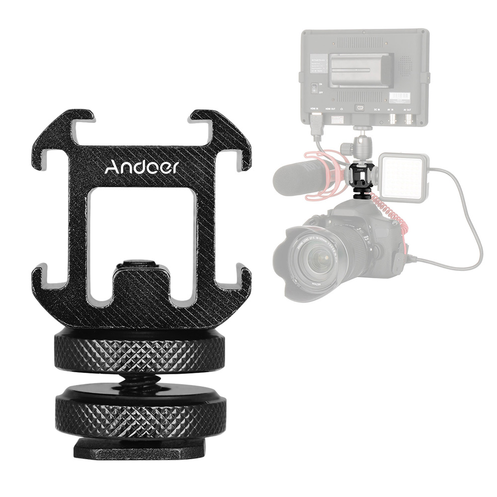 Andoer 3 Cold Shoe Mount Adapt - Photography Lighting Continuous recension och pris
