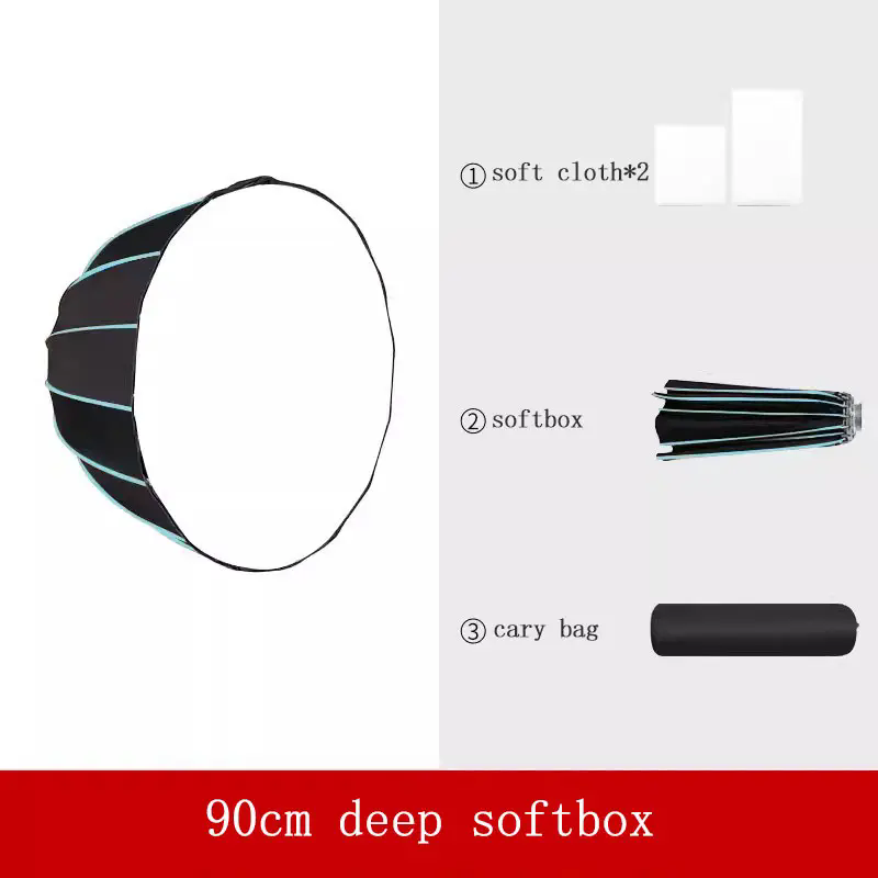 Deep Parabolic Softbox 35in 90 - Photography Studio Lighting Set Up recension och pris