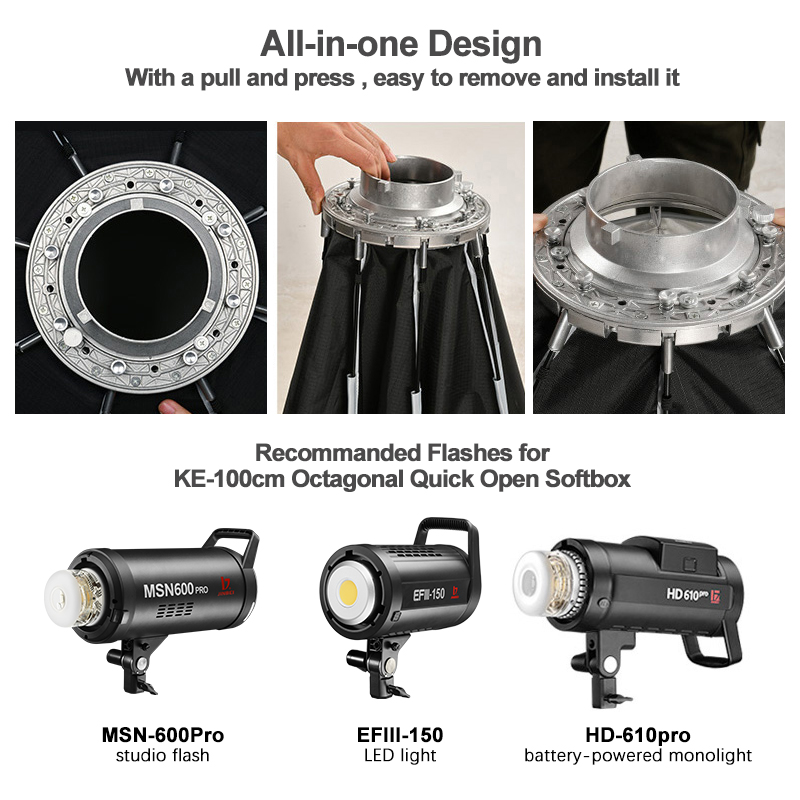 JINBEI KE- 150cm Quick Set-up  - Photography Studio Lighting Set Up recension och pris